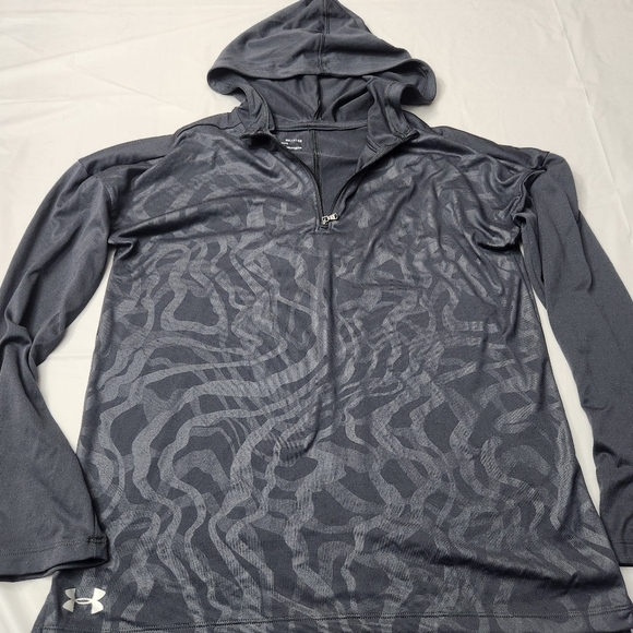 Under Armour pullover gray lightweight hooded top size Small - Picture 3 of 8